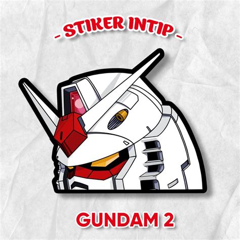 Stiker Intip Gundam RX 78 Anime Sticker Waterproof Lazada Indonesia