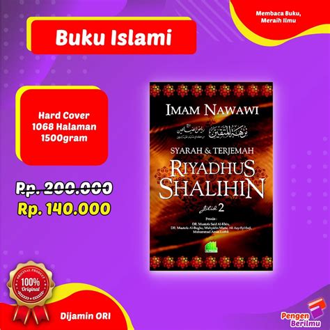 Jual Kitab Riyadhus Shalihin Jilid 2 Kumpulan Kitab Hadits Nabi