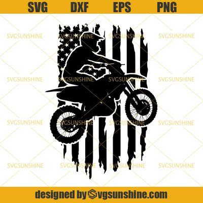 US American Flag Motorcross SVG US Motorcycle Racing SVG Biker SVG