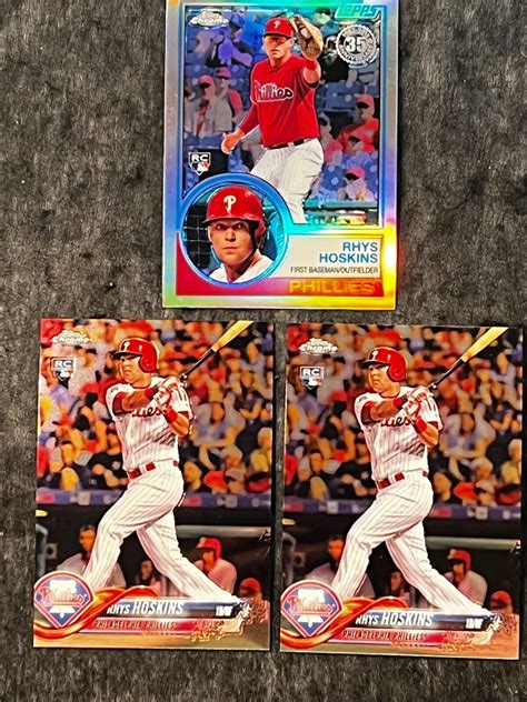 Topps Chrome Refractor Rookie Cards Rhys Hoskins Ebay