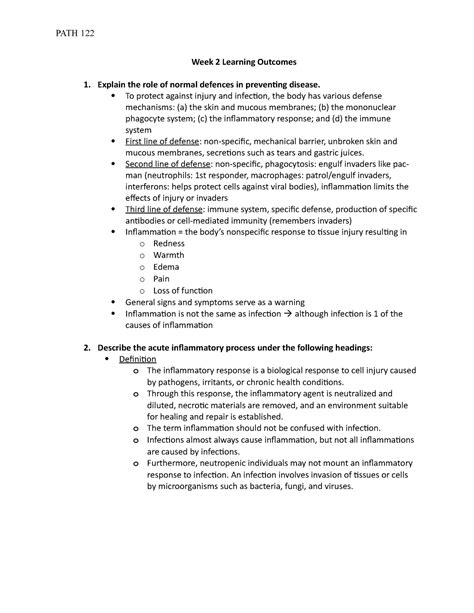 Week 2 Learning Outcomes Week 2 Learning Outcomes Explain The Role Of