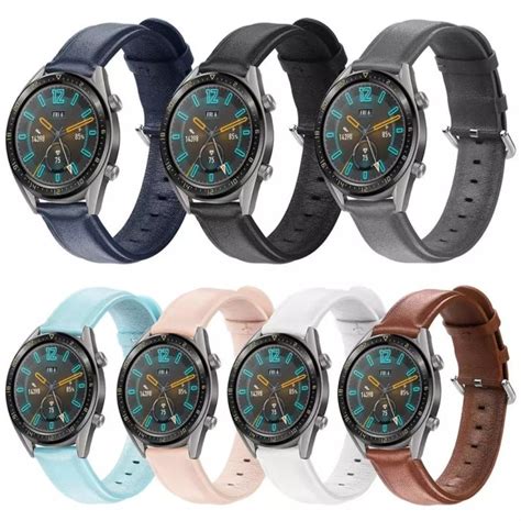 Jual STRAP TALI JAM KULIT ASLI GENUINE LEATHER HUAWEI WATCH GT 2 46mm