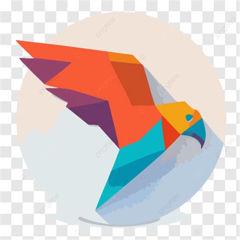 Penerbang Adalah Logo Warna Warni Yang Terlihat Seperti Burung Origami