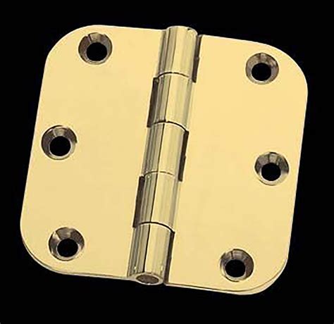 Cabinet Hinges Bright Solid Brass 2 X 2 Round Hinge