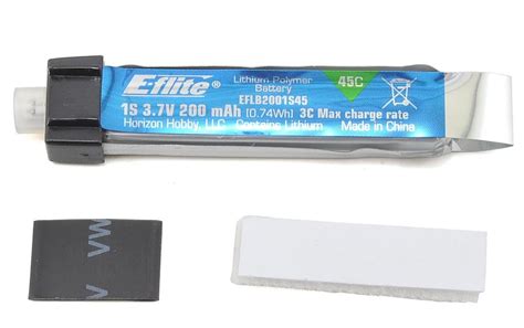 Eflite 1s 37v 200mah 45c Lipo Battery Eflb2001s45 Model Shop Leeds