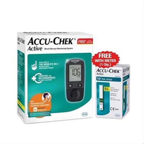 Accu Chek Glucometer Kit 10 Strips 10 Lancets Lancing Device Free For