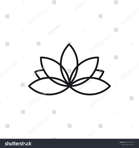 Lotus Yoga Studio Flower Logo Stock Vector (Royalty Free) 1884716377 ...