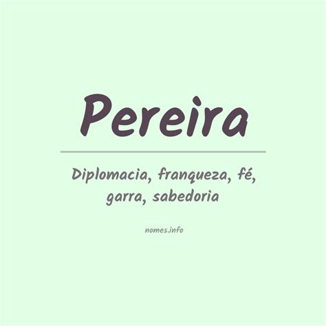 Significado Do Nome Pereira - Significado do nome Pereira