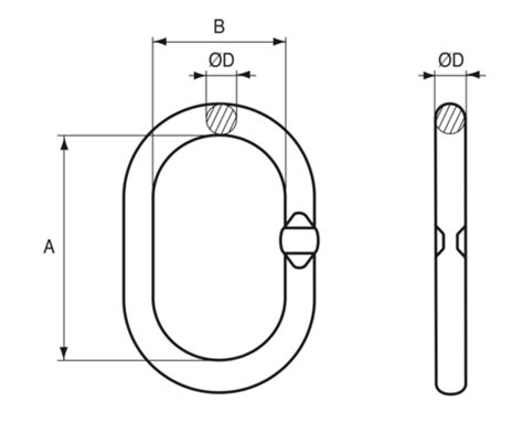 Anneau ovale de levage en acier allié Traction Levage