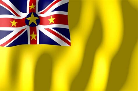 Premium Photo Niue Rippled Country Flag