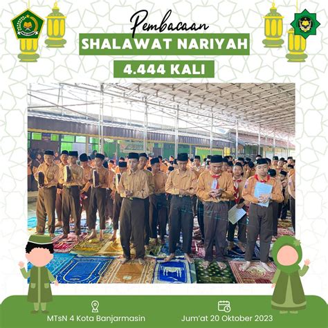 Pembacaan Shalawat Nariyah Mtsn Banjarmasin