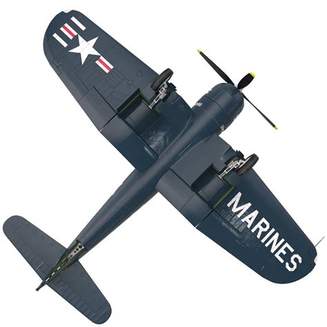 wwii fighter aircraft f4u corsair 3d model