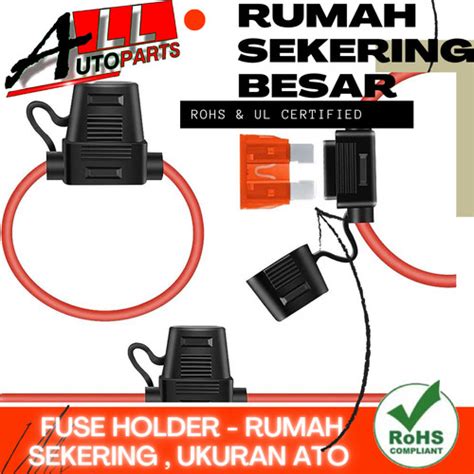 Jual Rumah Sikring Pelindung Fuse Holder Waterproof Anti Air Pengaman