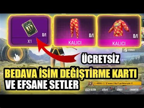 BEDAVA İSİM DEĞİŞTİRME KARTI ALMA 2021 PUBG MOBİLE YouTube