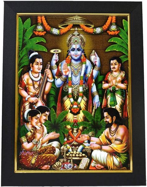 Amazon Lalitha Photo Frame Works Lord Satyanarayana Satyanarayan