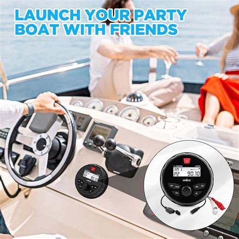 Velex Marine Sound System Vx163s Marine Stereo Speaker Package Bluetooth Mp3 Usb Am Fm Marine