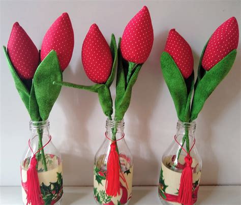 Vaso Tulipas De Tecido Elo Produtos Especiais