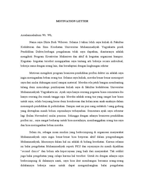 contoh surat motivasi  anak  koleksi gambar