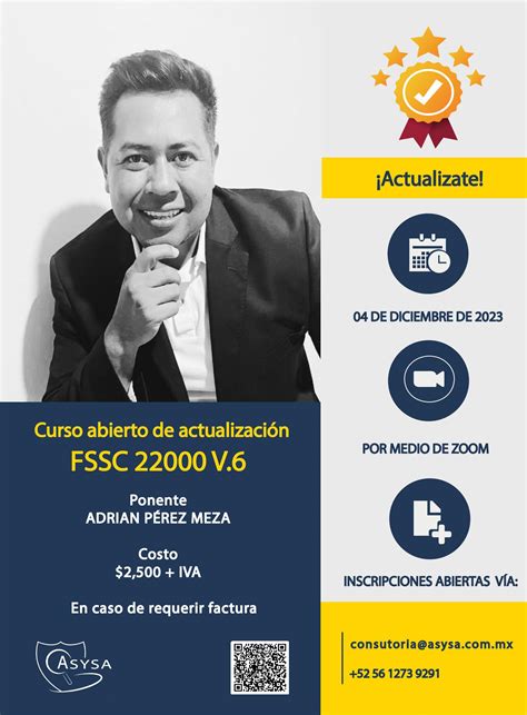 ASYSA - 👉 ¡Recuerda que los nuevos requisitos de la FSSC... | Facebook