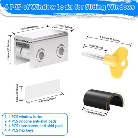Snapklik.com : Window Locks, 4 Sets Premium Sliding Window Locks