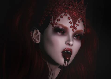 749455 4k Vampires Gothic Fantasy Blood Brunette Girl Rare