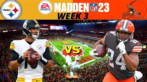 Steelers Vs Browns Week 3 Madden 23 Simulation Gameplay Ps5 Madden