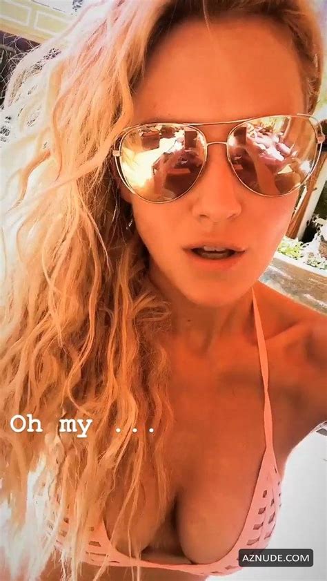 Nicky Whelan Sexy Cleavage Wearing A Pink Bikini In Vegas AZNude