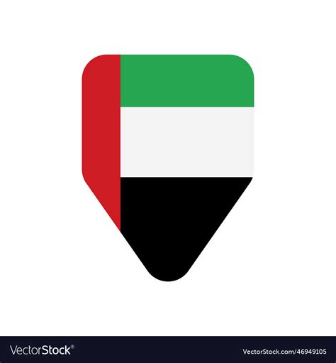 Round United Arab Emirates Flag Royalty Free Vector Image