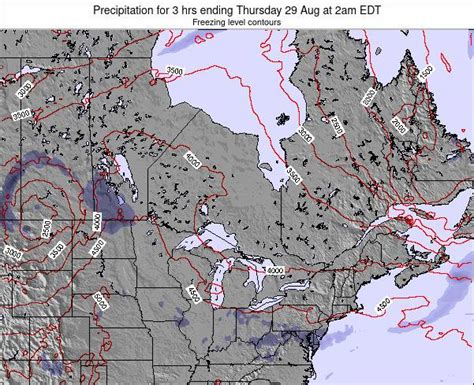 Ontario Precipitation for 3 hrs ending Saturday 20 Mar at 2pm EDT