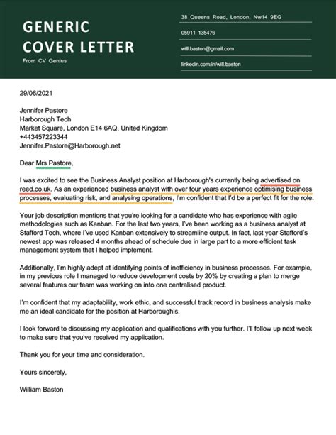 Best Cover Letter Examples 2024 Uk Blair Chiarra