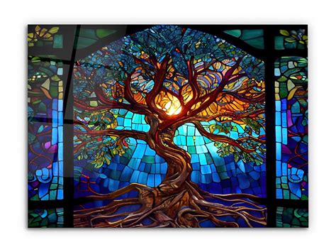 Stained Glass Art Tree