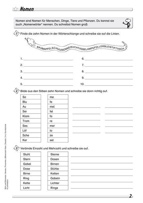Nomen Erkennen Arbeitsblatt