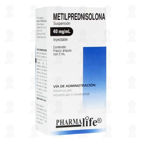 Metilprednisolona 40mg ml Suspensión Inyectable 2 ml Pharmalife