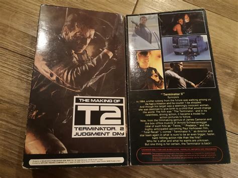 Rare Vintage 1990s Terminator 2 T2 Judgement Day Double VHS Tape Video