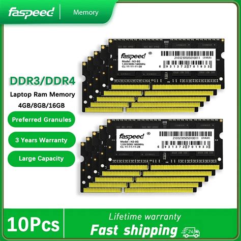 10PCS DDR4 16GB Memoria Ram DDR3 4GB 8GB 1600MHZ 2666MHZ Sodimm Ram