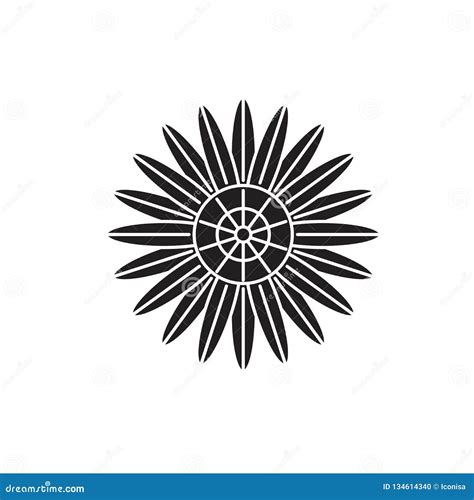 Protea Black Vector Concept Icon. Protea Flat Illustration, Sign Stock ...