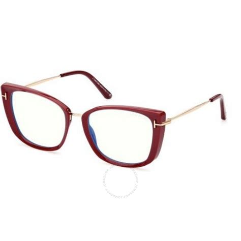 Tom Ford Blue Light Block Cat Eye Ladies Eyeglasses Ft5816 B 074 53 889214327802 Eyeglasses