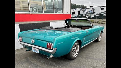 1966 Ford Teal Mustang Convertible Youtube