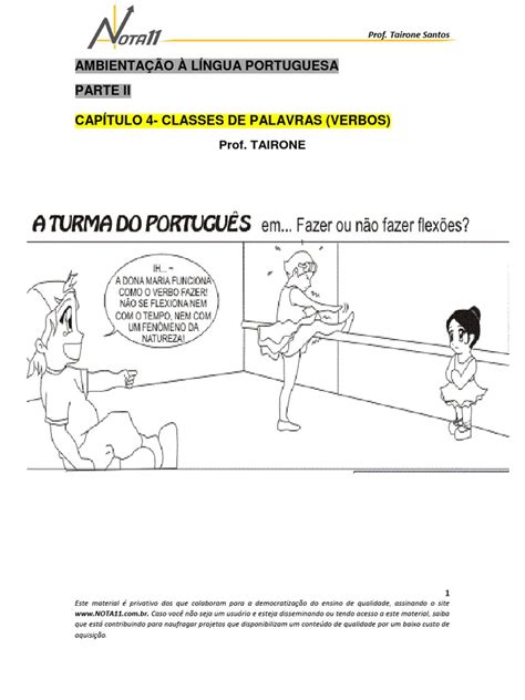 PDF Apostila Cap 04 Classes De Palavras Verbos DOKUMEN TIPS