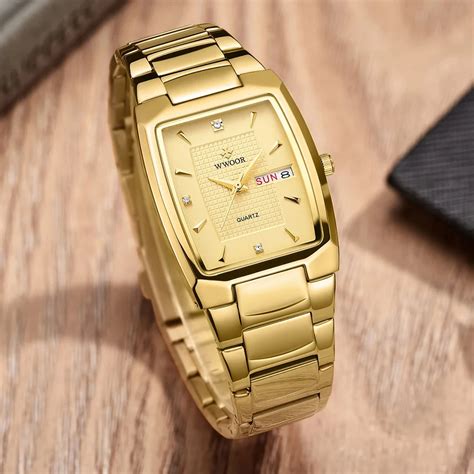 Wwoor New Square Watch Men With Automatic Week Date Luxury