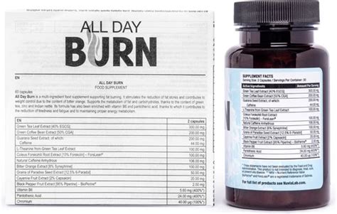 All Day Burn Fatburner Afslankpillen 60 Capsules Bol