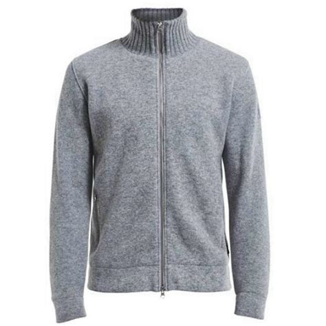 Holebrook Mens Windproof Wool Zip Sweater Grey 621424 950