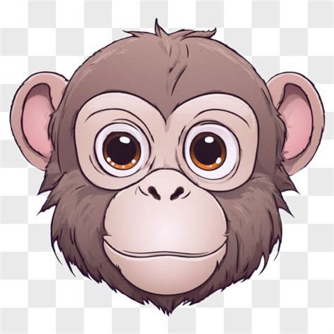 Baixe Cabe A De Macaco Em Estilo De Desenho Animado Olhos Grandes