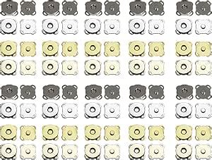 STCRERAG 40 PCS Magnetic Button Clasp 13mm Metal Magnetic Snap Fastener