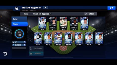 MLB 9 Innings 22 Yankees Team Introduction YouTube