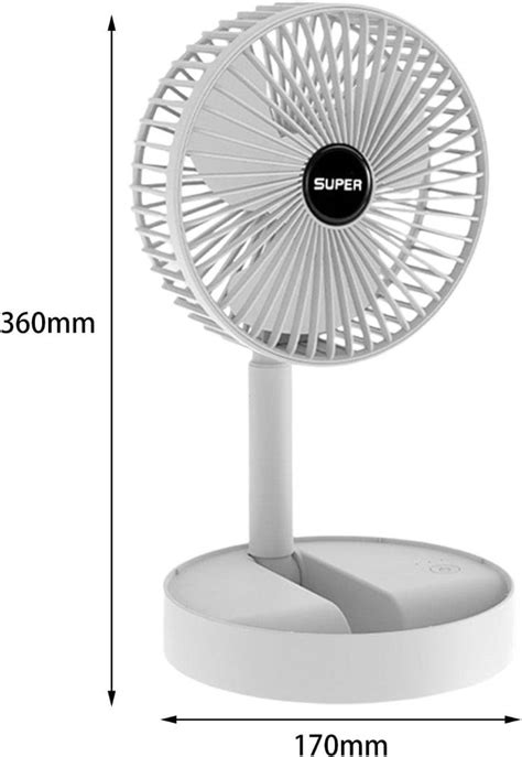 042 Portable Desk Table Fan Rechargeable Foldaway Standing Fans