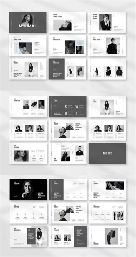 Zero-Minimalist Black & White PowerPoint Presentation Template, 2024