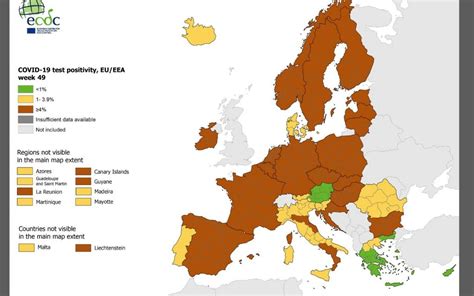 Covid Mappa Ecdc In Italia Solo 3 Regioni In Giallo 4 Rosso Scuro