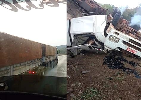 V Deo Mostra Carreta Sem Freio Em Alta Velocidade Tombando Na Serra