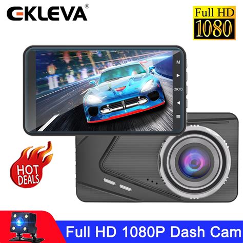 Ekleva Full Hd P Dual Dash Cam Inch Lcd Screen Car Dvr Front